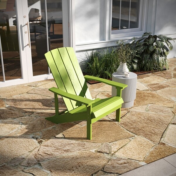 Outdoor AllWeather Poly Resin Wood Adirondack Chair