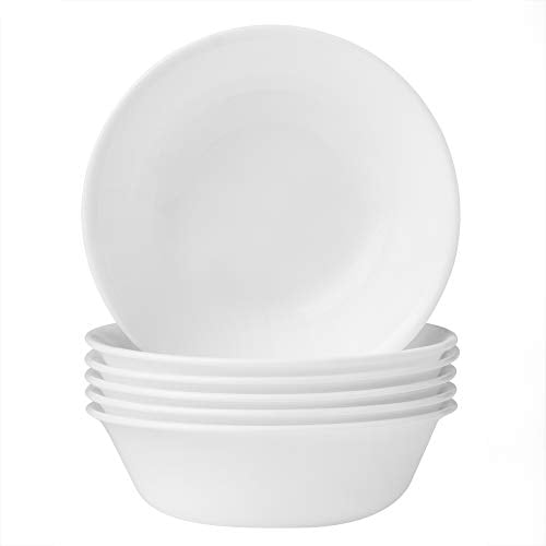 Corelle Soup/Cereal Bowls Set (18-Ounce， 6-Piece， Winter Frost White)