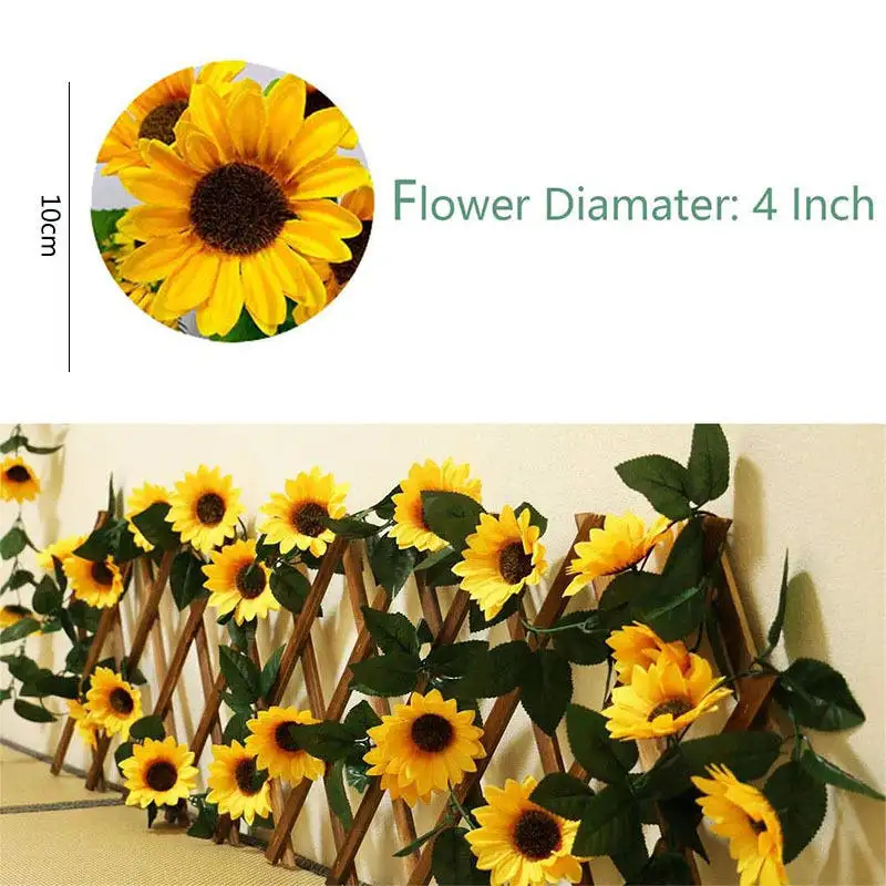 Large Sunflower Vine Household Pipe Winding Decorative Rattan Garden Decoration