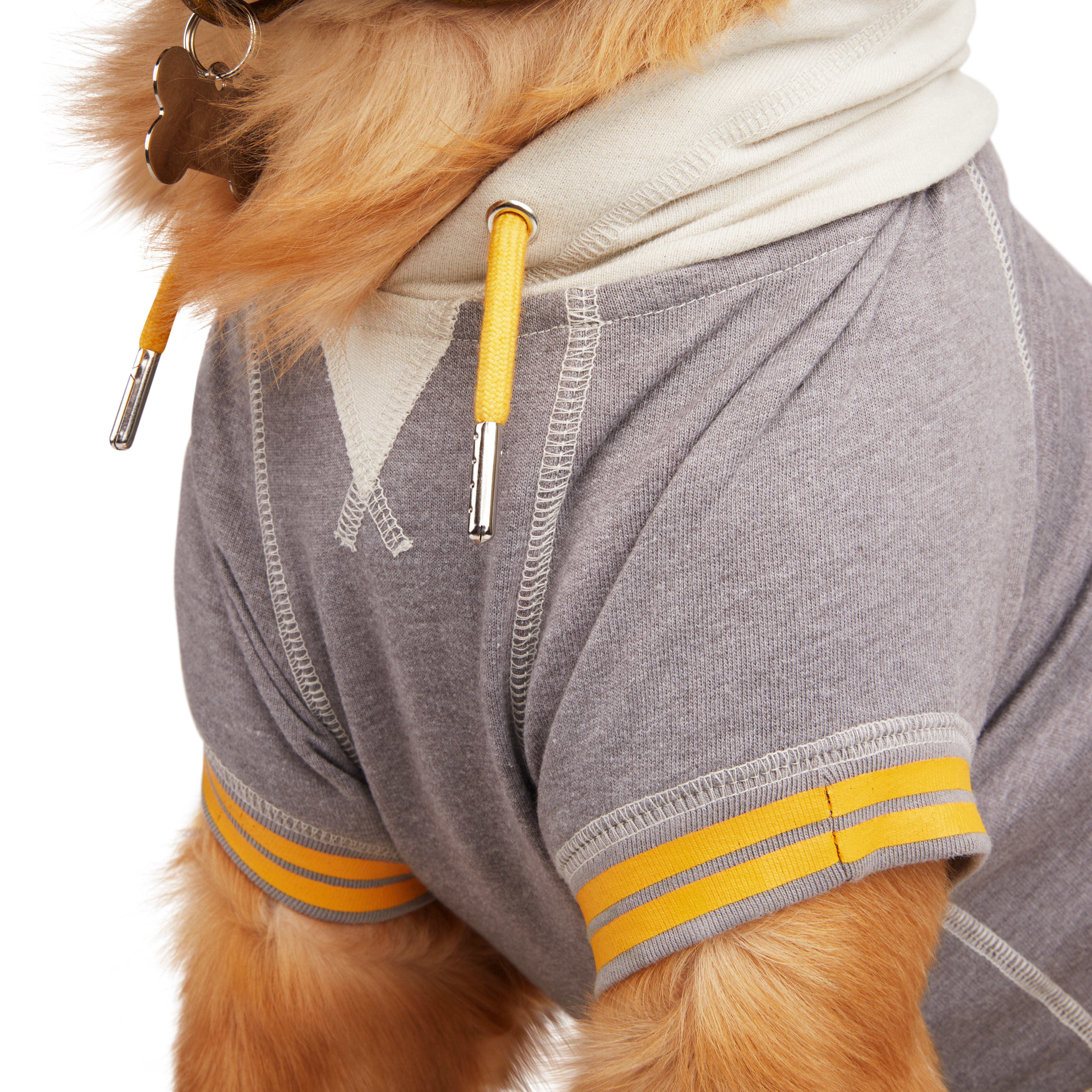 Reddy Grey Varsity Dog Hoodie， 3X-Large