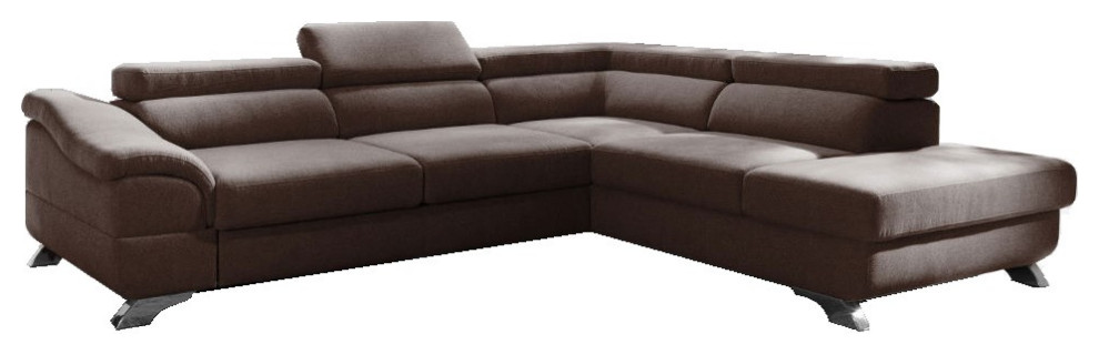 BELLA Sectional Sleeper Sofa  Brown   Contemporary   Sleeper Sofas   by Table World  Houzz