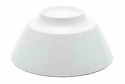 1 Contemporary Design Large White Porcelain Trapezoid Round Bowl 44oz 8.5Diameter EBR02