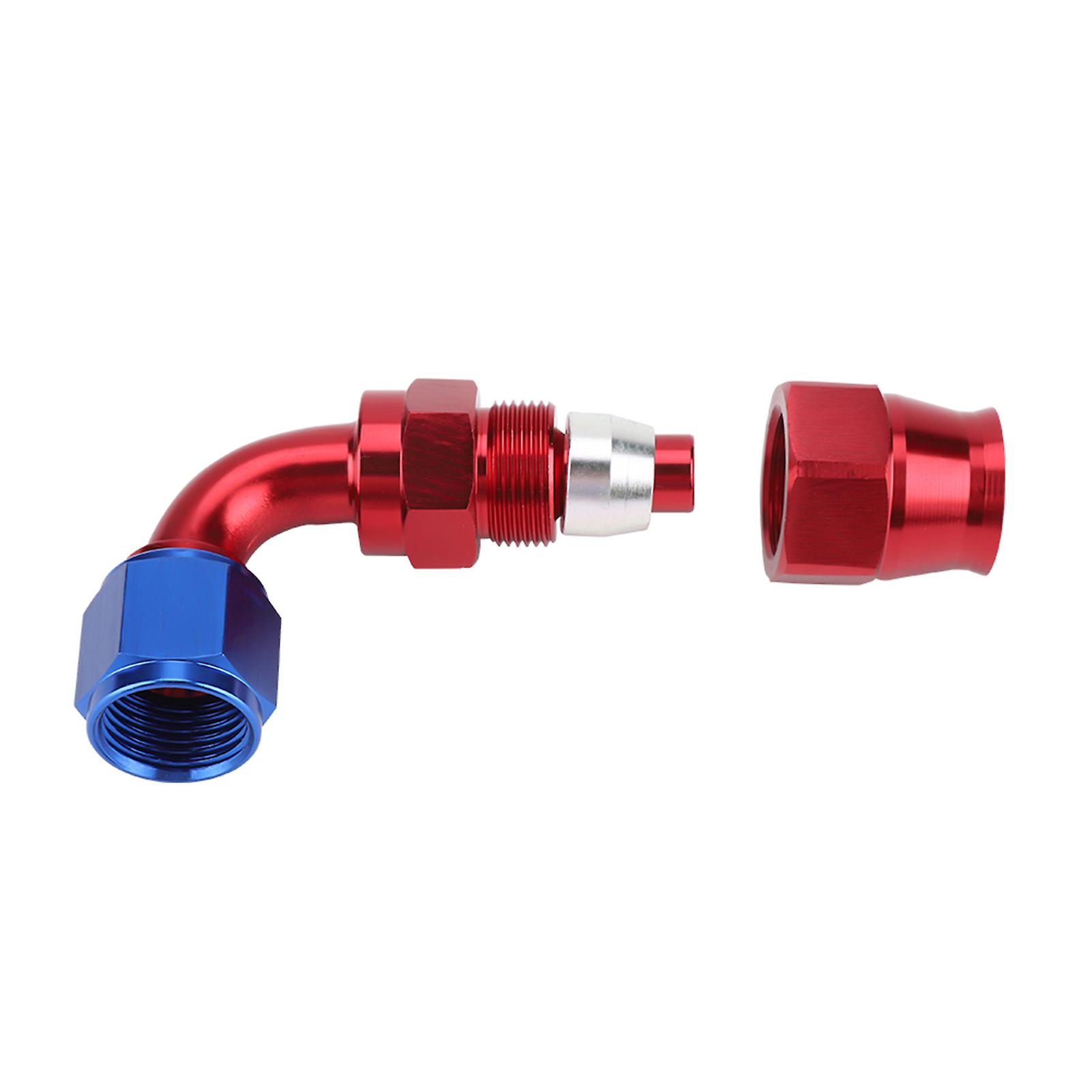 An6 90 Degree Push On Twist Lock Oil Gas Fuel Line Hose End Fitting Hose