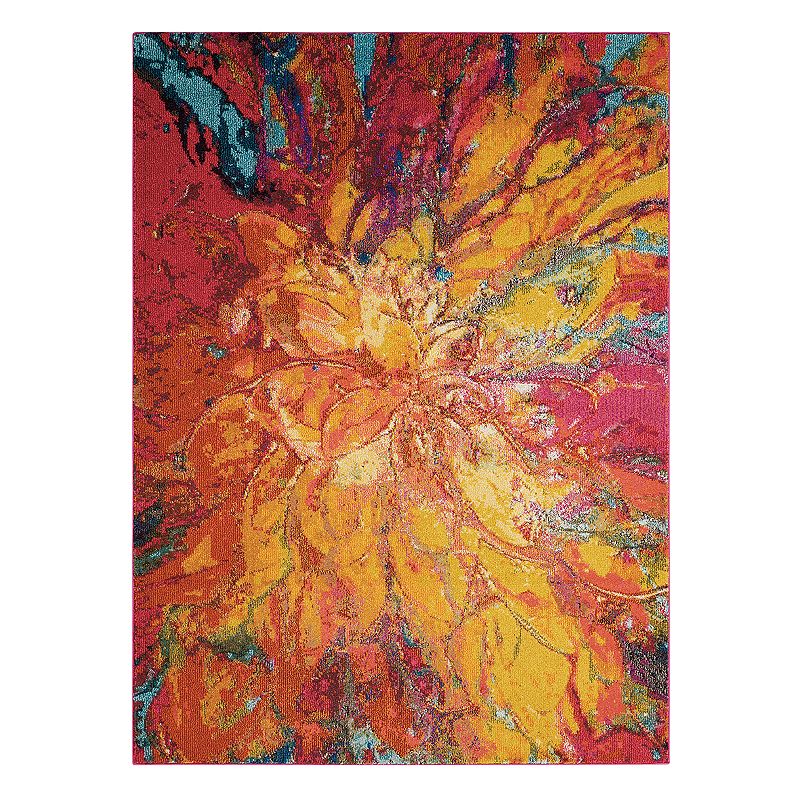 Nourison Celestial Cayenne Abstract Rug