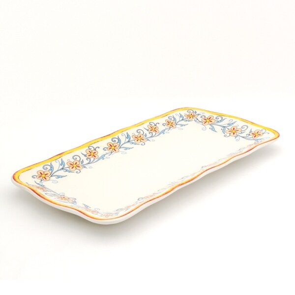 Euro Ceramica Duomo 16.75 Rectangular Appetizer Plate