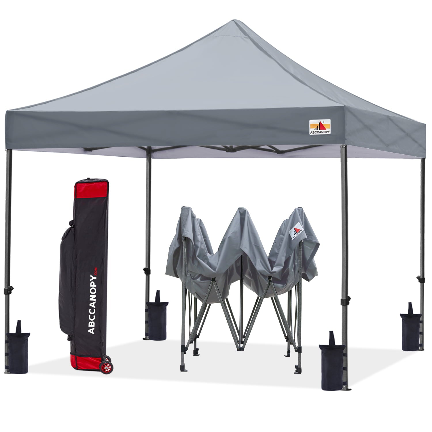 ABCCANOPY 10ft x 10ft Sturdy Instant Shelter Metal Outdoor Pop up Canopy，Gray