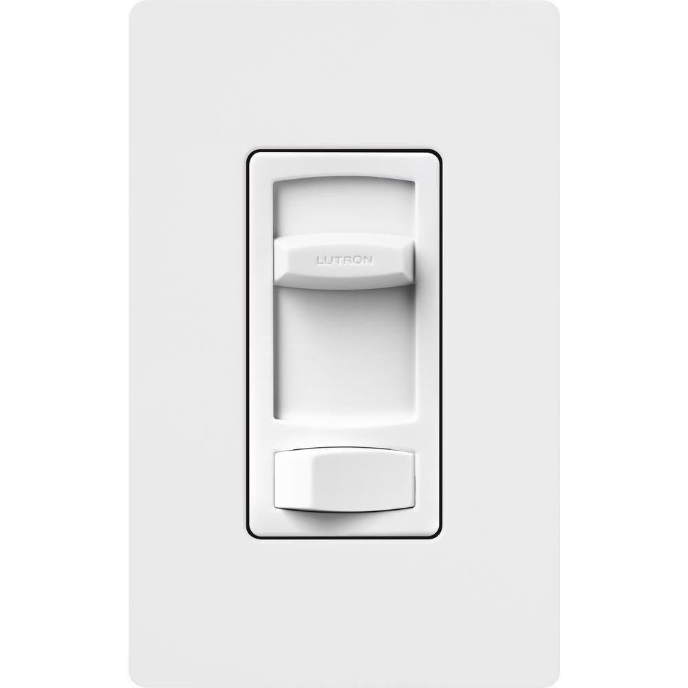 Lutron Skylark Contour LED+ Dimmer Switch with Wallplate for LED Bulbs 150-WattSingle-Pole or 3-Way White (CTCL-WHW) CTCL-WHW