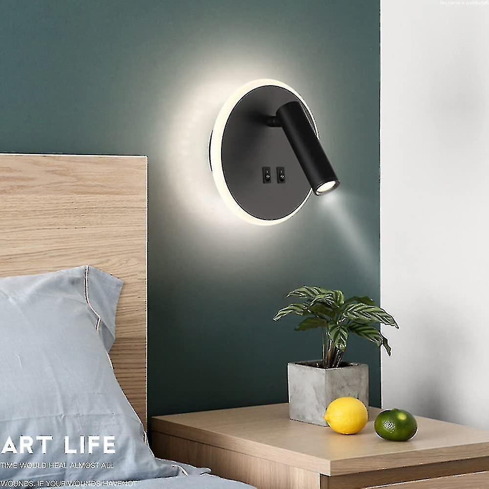 Wall Wash Light Black Bed Led With Interior Wall Adjustable Spotlight Reading Lamp Aluminio Wall Lam