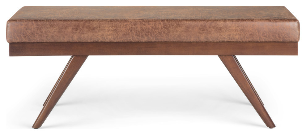 Chanelle 48 quotMid Century Modern Ottoman Bench   Midcentury   Footstools And Ottomans   by Homesquare  Houzz