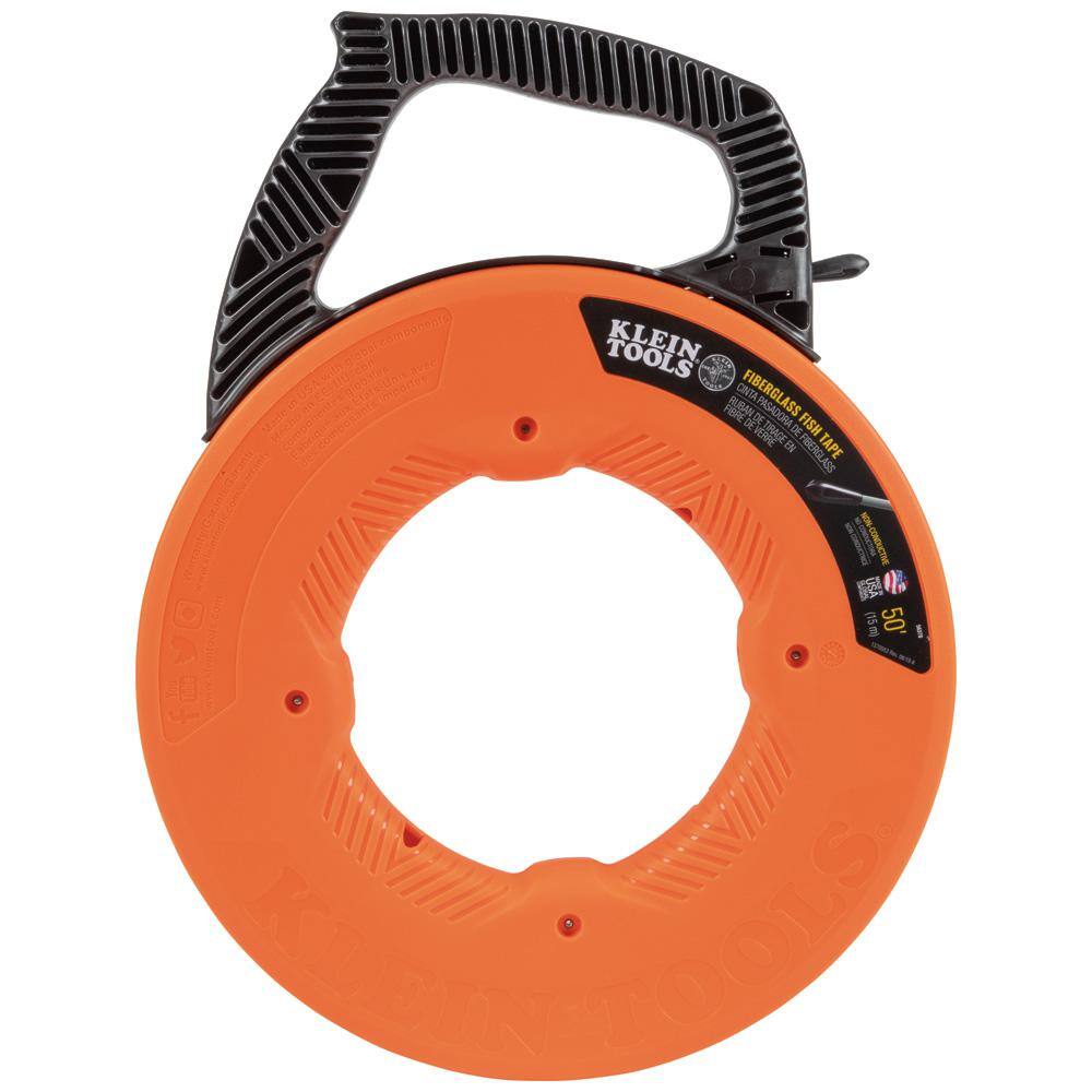 Klein Tools 50 ft. Non-Conductive Fiberglass Fish Tape and Folding Jab Saw Tool Set M2O41709KIT