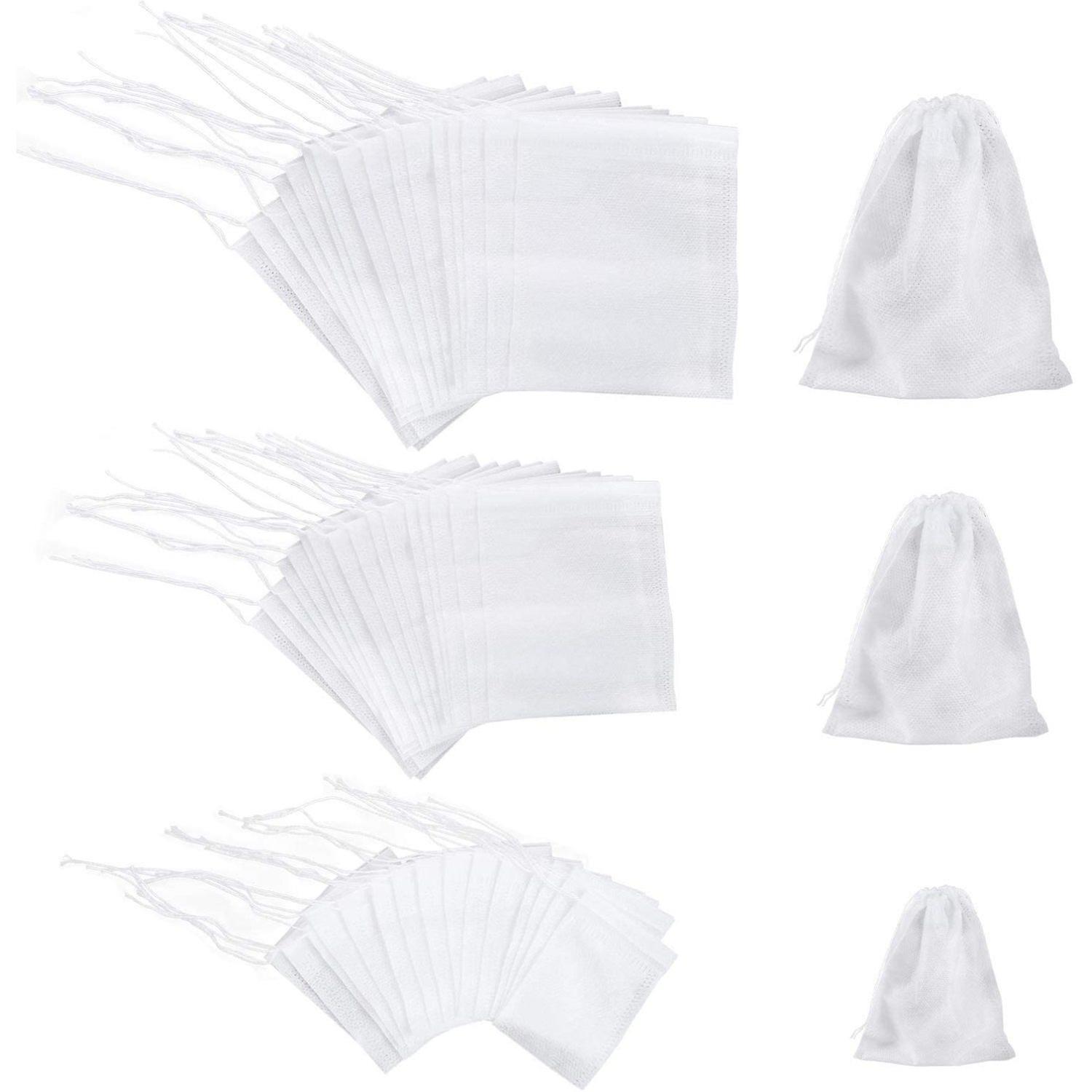 300 Pcs Drawstring Tea Filter Bags， Disposable Empty Cotton Filter Bags For Loose Tea 3.94 X 3.15 Inch