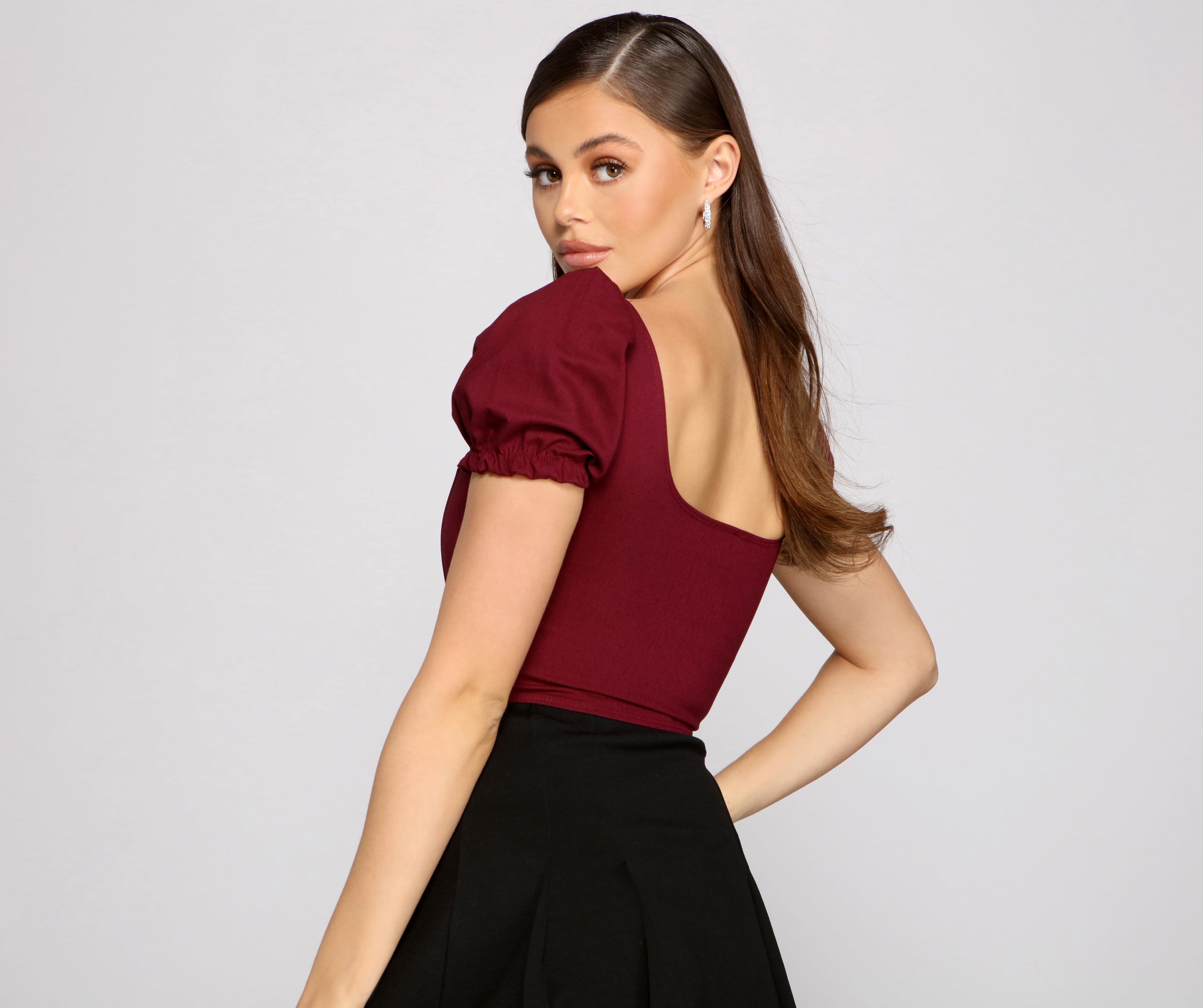 Up A Notch Hook and Eye Corset Top