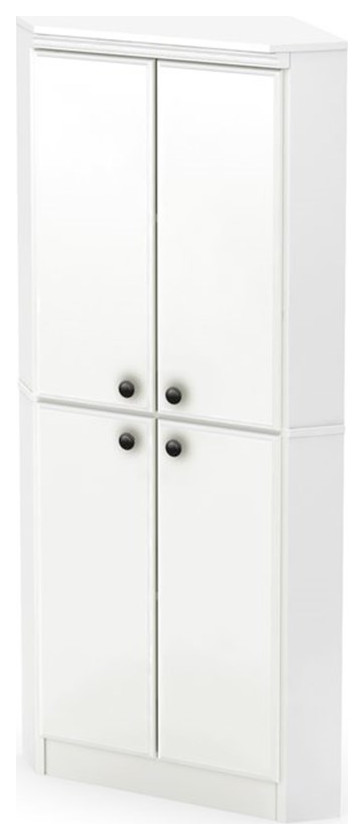 South Shore Morgan Armoire in Pure White   Transitional   Armoires And Wardrobes   by Homesquare  Houzz