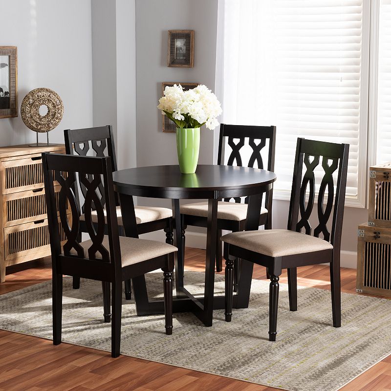 Baxton Studio Julie Dining Table and Chair 5-piece Set