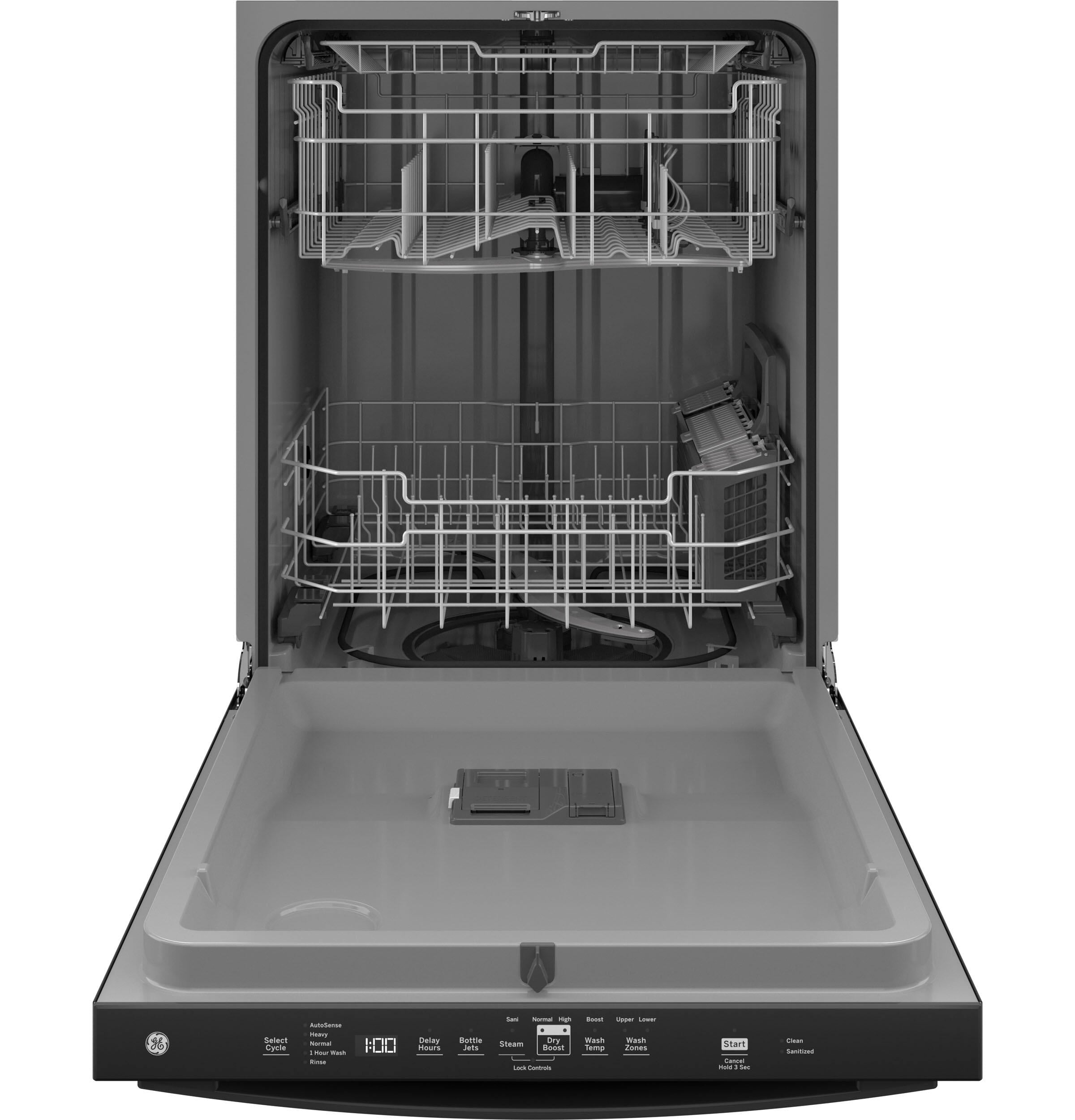 Ge Appliances GDT630PGRBB Ge® Top Control With Plastic Interior Dishwasher With Sanitize Cycle & Dry Boost