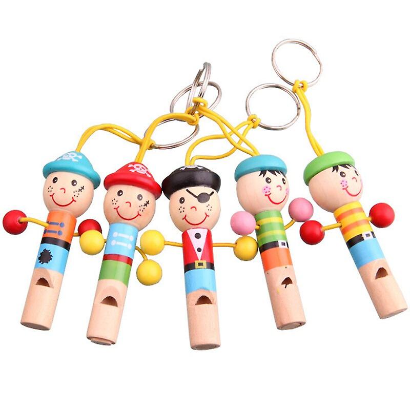 1pc Children Wooden Whistle Pirate Toy Musical Gift Educational Musical Toys Festival Birthday