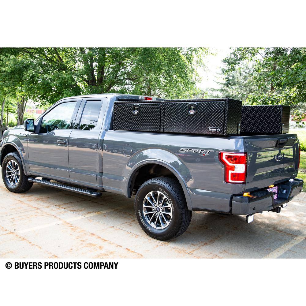 Buyers Products Company 72 in. Black Diamond Tread Aluminum Top Mount Truck Tool Box 1721551