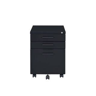 wetiny Black File Cabinet with Drawer 121692880