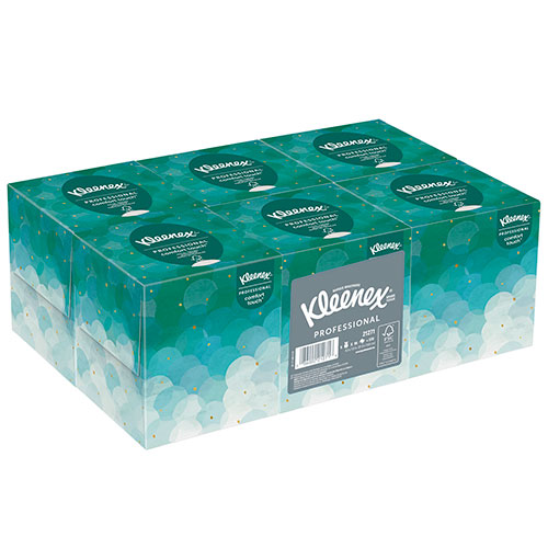 Kimberly-Clark Kleenex Professional Facial Tissue Cube for Business (21271) | Upright Face Tissue Box， 6 Bundles