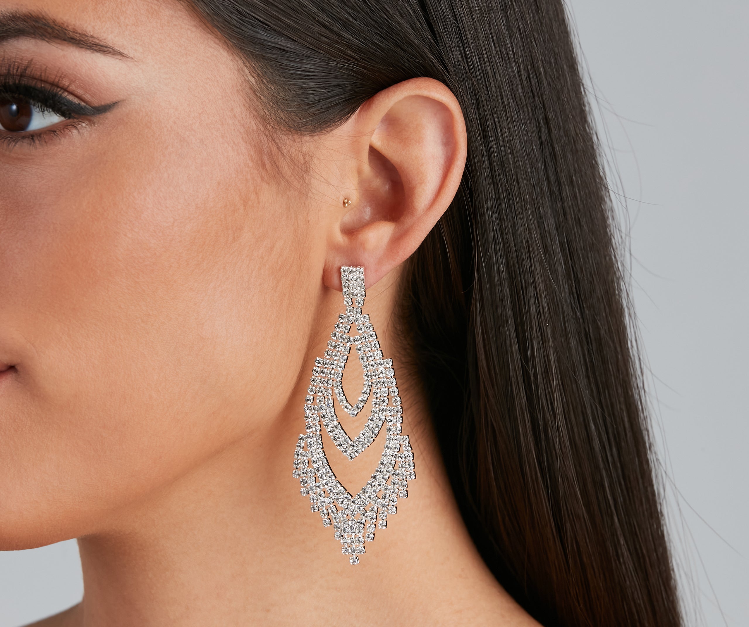 Glitzy Chandelier Fringe Earrings