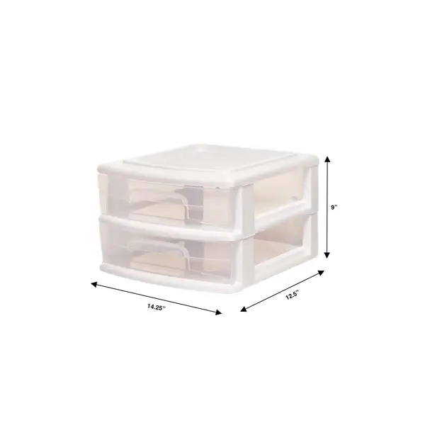 Homz Double White Storage Drawers