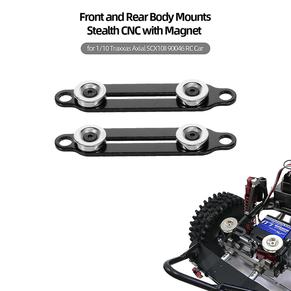 Front And Rear Body Mounts Stealth Cnc With Magnet For 1/10 Traxxas Axial Scx10ii 90046 Rc Car No.297771