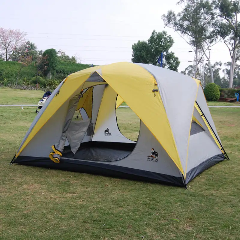 Factory Price 4 6 Person Camping Tent Double Layer Windproof Outdoor Tent High Quality Family Tent