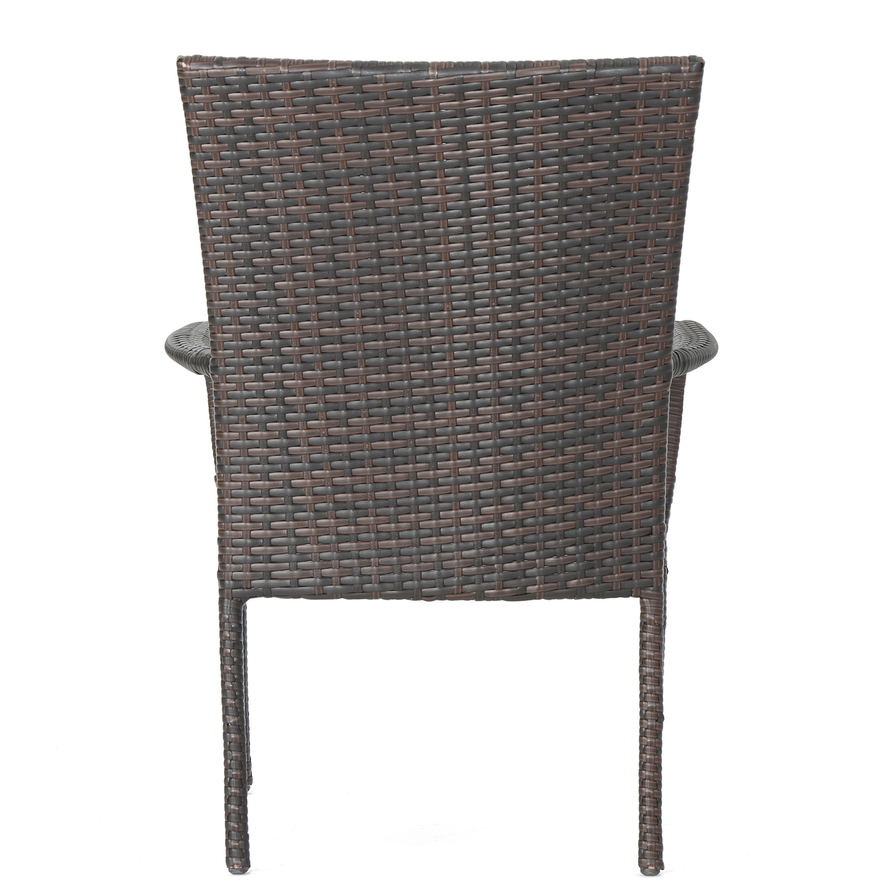 Kory Outdoor 5pc Multibrown Wicker Dining Set