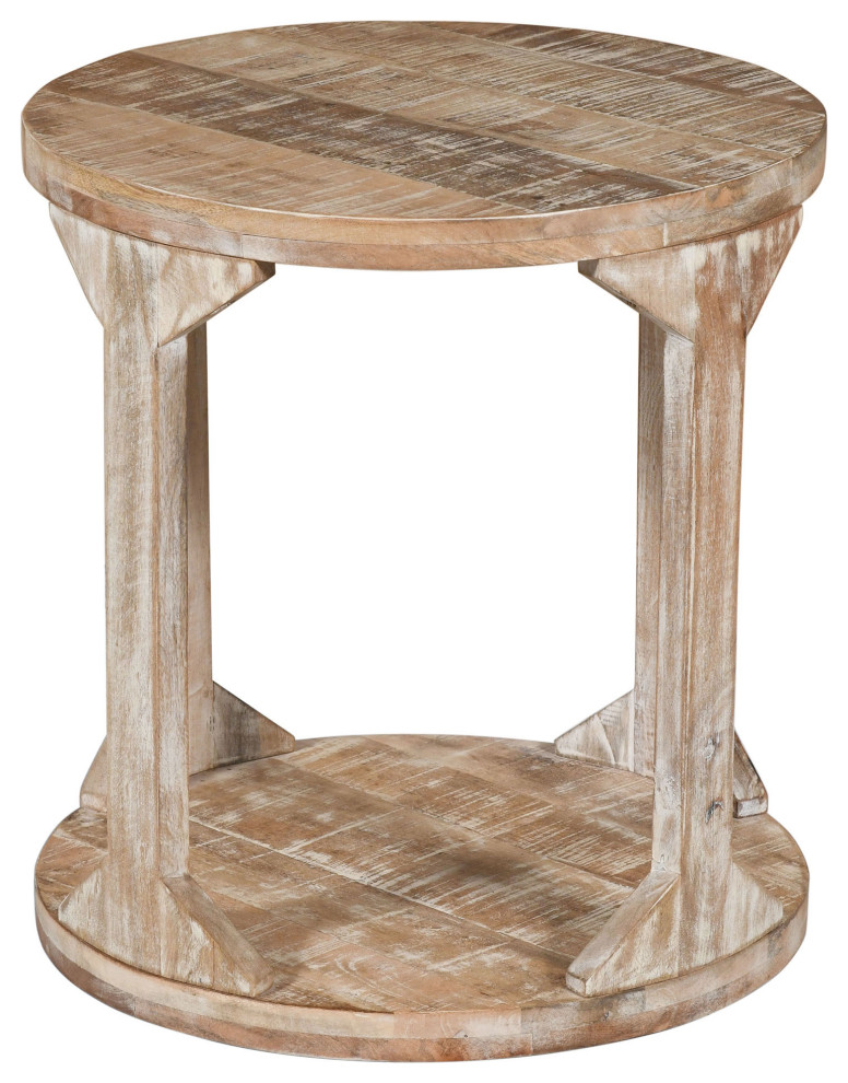 Rustic Modern Solid Wood Accent Table   Farmhouse   Side Tables And End Tables   by WHI  Houzz