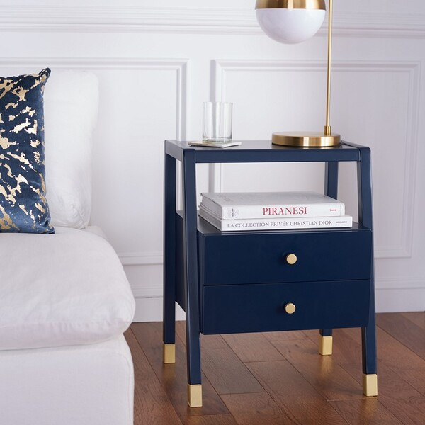 Cove 2 Drawer 1 Shelf Accent Table Safavieh   Contemporary   Side Tables And End Tables   by Safavieh  Houzz