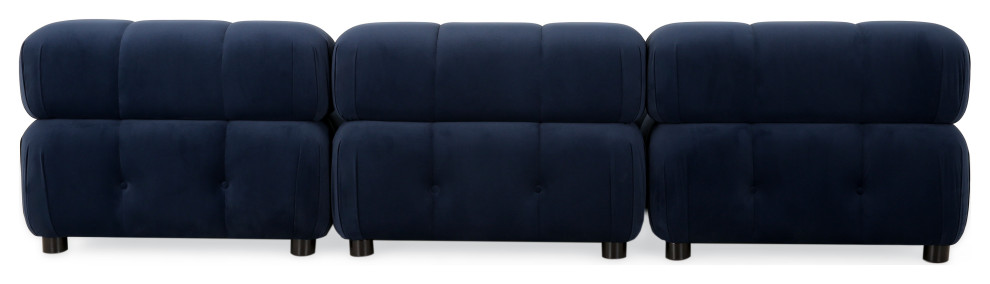 Kildare Velvet 3 Seater Modular Tufted Sofa   Contemporary   Sofas   by GDFStudio  Houzz