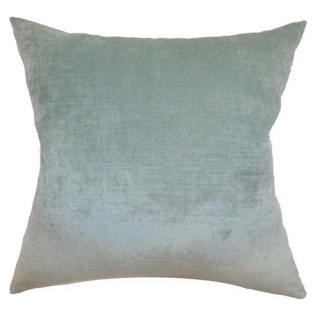 Aqua Velvet Square Throw Pillow 18 quot x18 quot The Pillow Collection