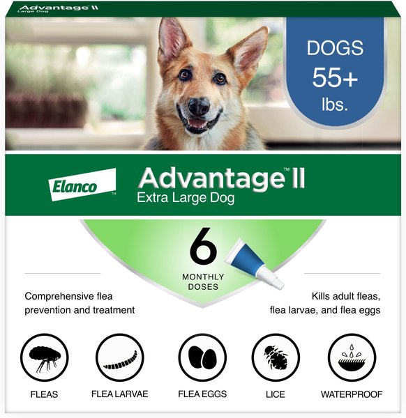 Advantage II Flea Spot Treatment for Dogs， over 55 lbs