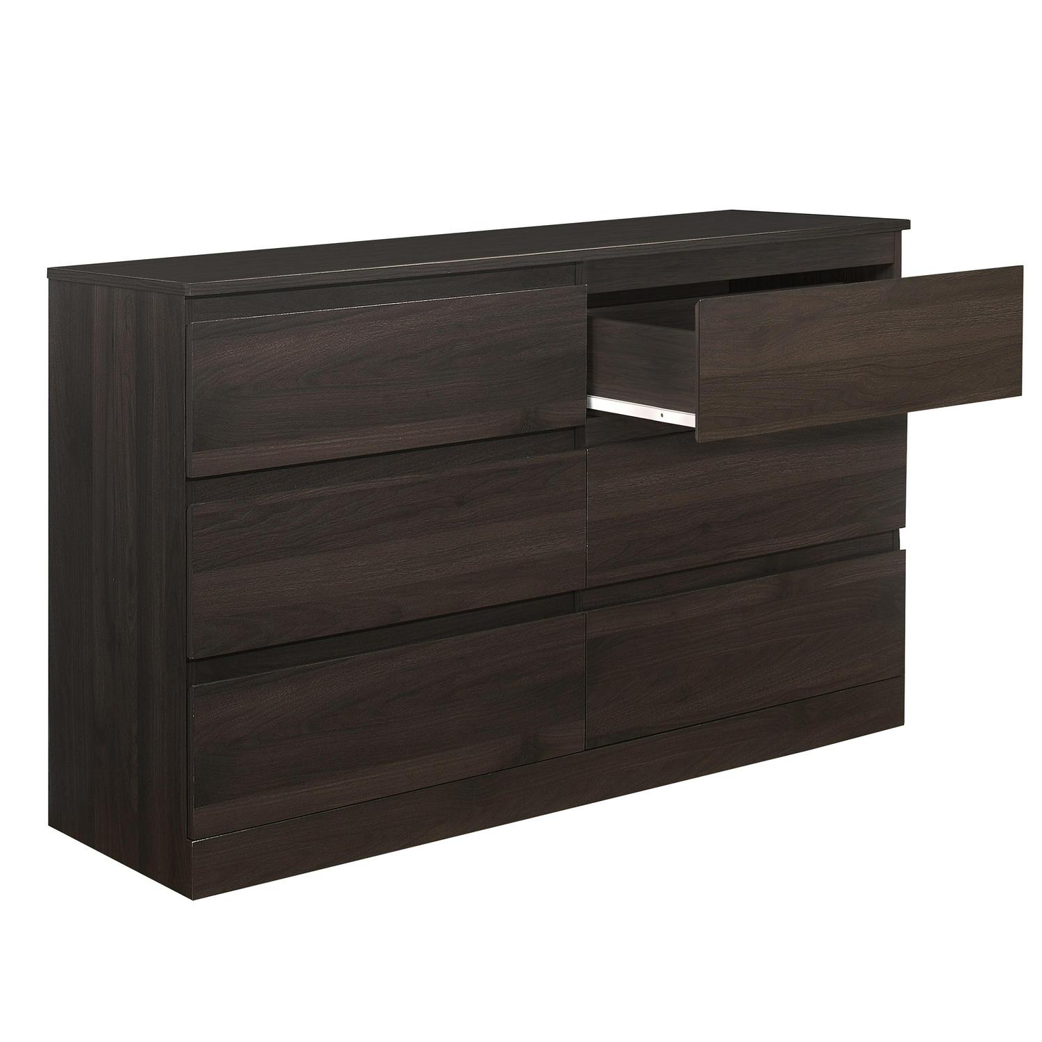 Brindle 6Drawer Horizontal Dresser Espresso Finish by Hillsdale  Crowdfused