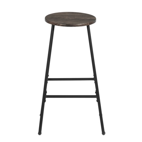 Armless Counter Stools MDF Seat with Metal Legs