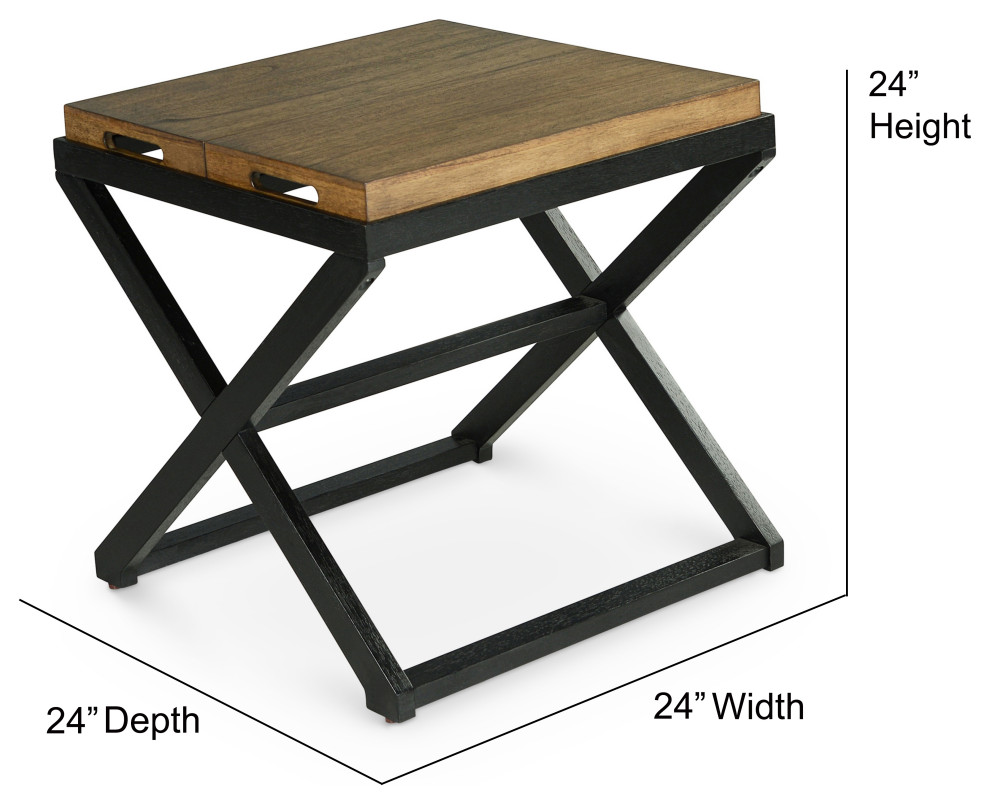 Topeka End Table   Industrial   Side Tables And End Tables   by HedgeApple  Houzz