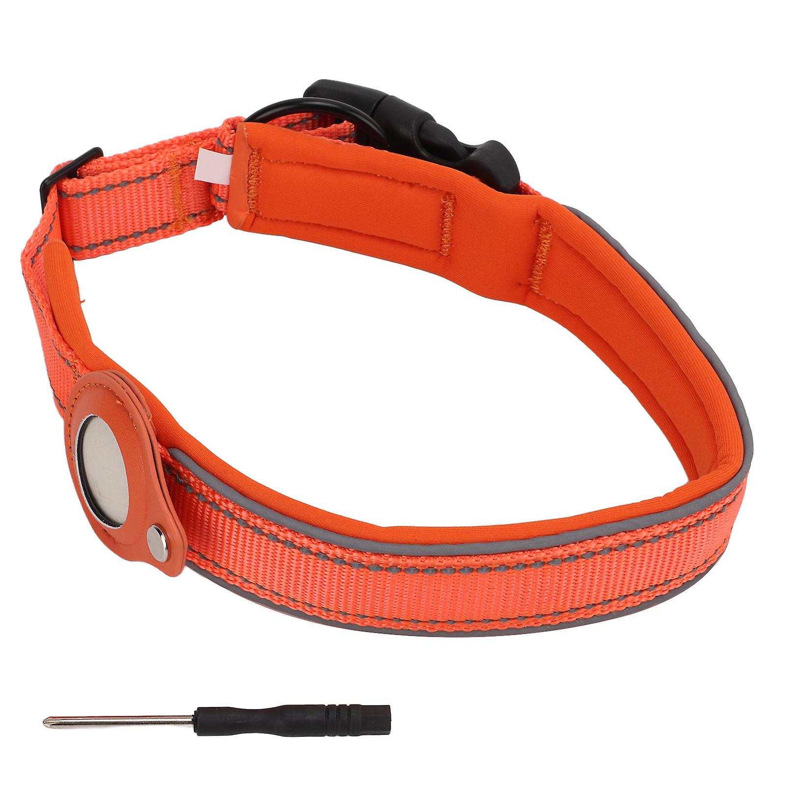 Dog Collar Anti Lost Locating Tracking Nylon Reflective Dog Collar For Hiking Climbing Jogging38-45cm