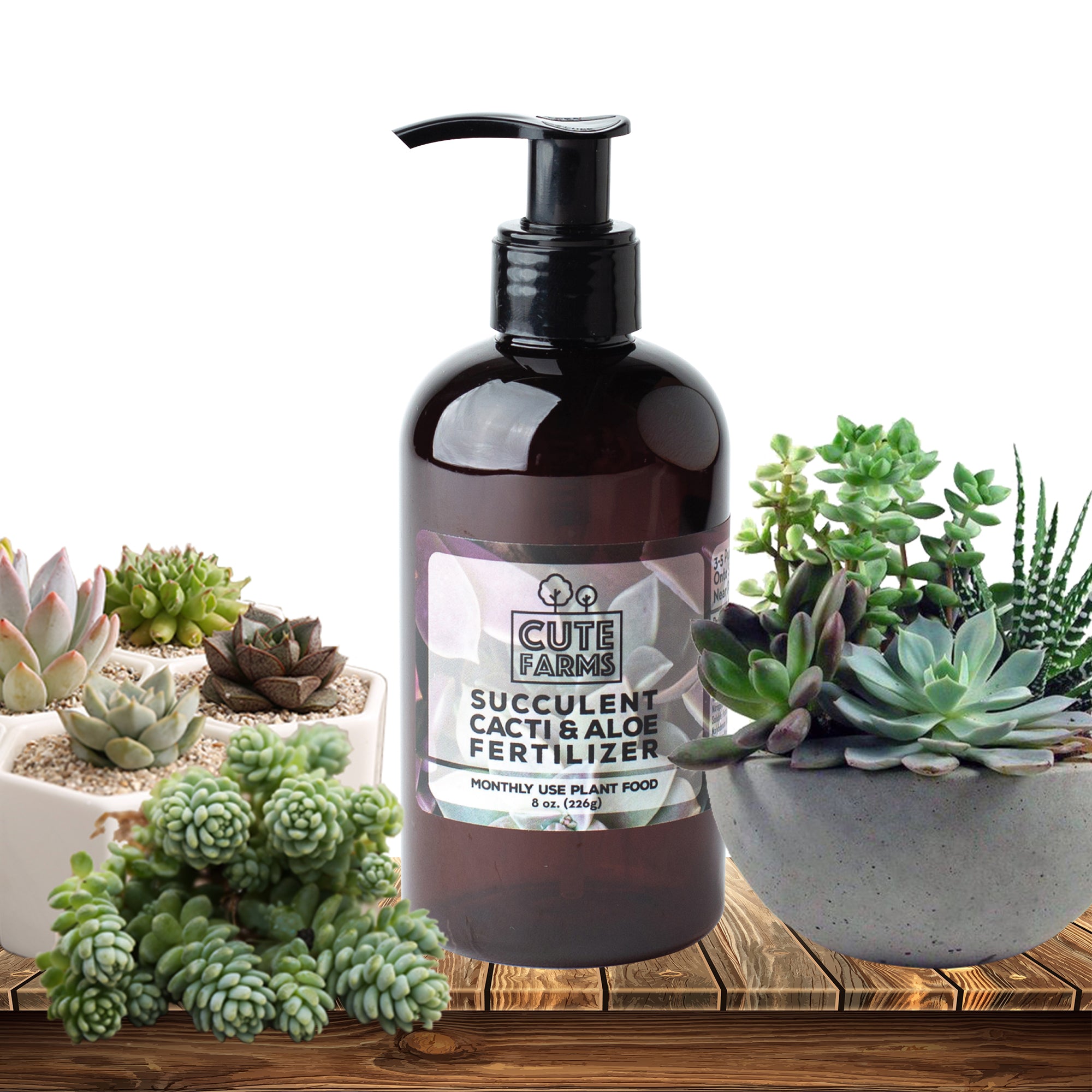 Cute Farms Succulent， Cacti， and Aloe Fertilizer (8 oz. Spray Bottle)