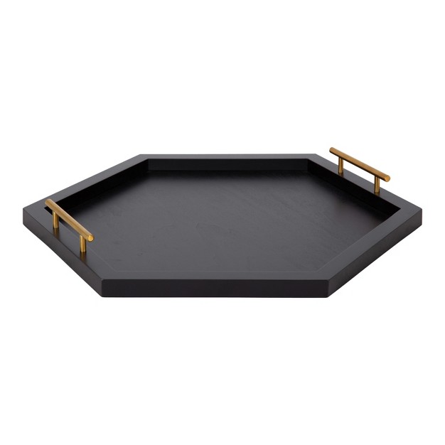 Kate And Laurel Halsey Tray 22x19 Black