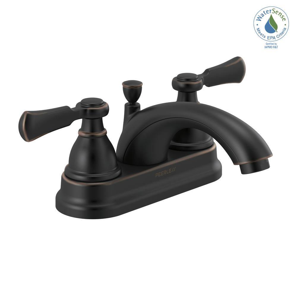 Peerless Elmhurst 4 in Centerset 2Handle Bathroom Faucet in Oil Rubbed Bronze