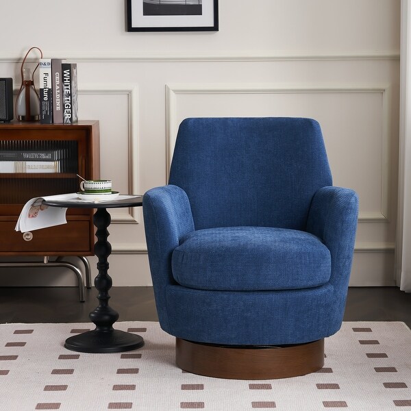 Velvet Swivel Barrel Chair，Swivel Accent Chairs Armchair for Living Room