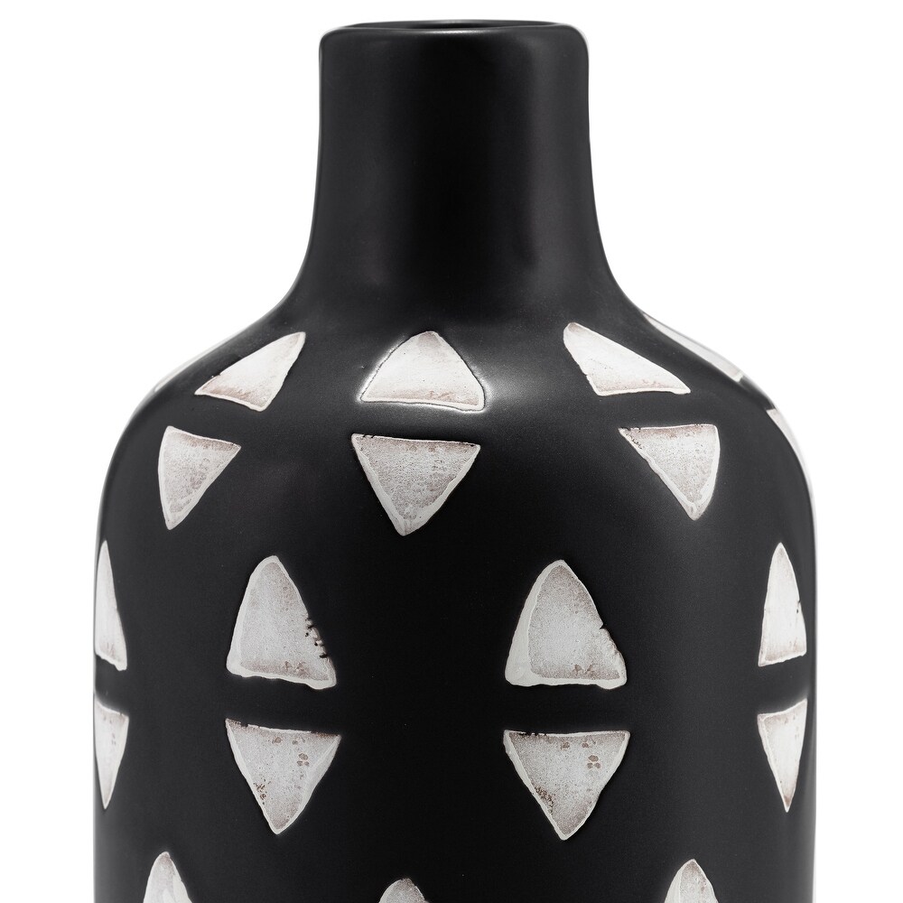 Black and White Decorative Ceramic Vase Contemporary 10\