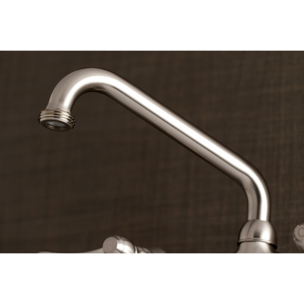 Kingston Brass 2 Handle Wall Mount Laundry Faucet   Traditional   Utility Sink Faucets   by GwG Outlet  Houzz