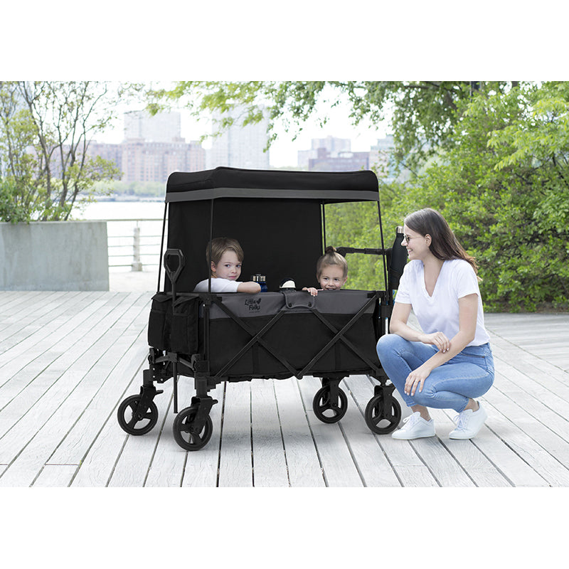 Little Folks by Delta Children City Wagon Cruiser Stroller, Black