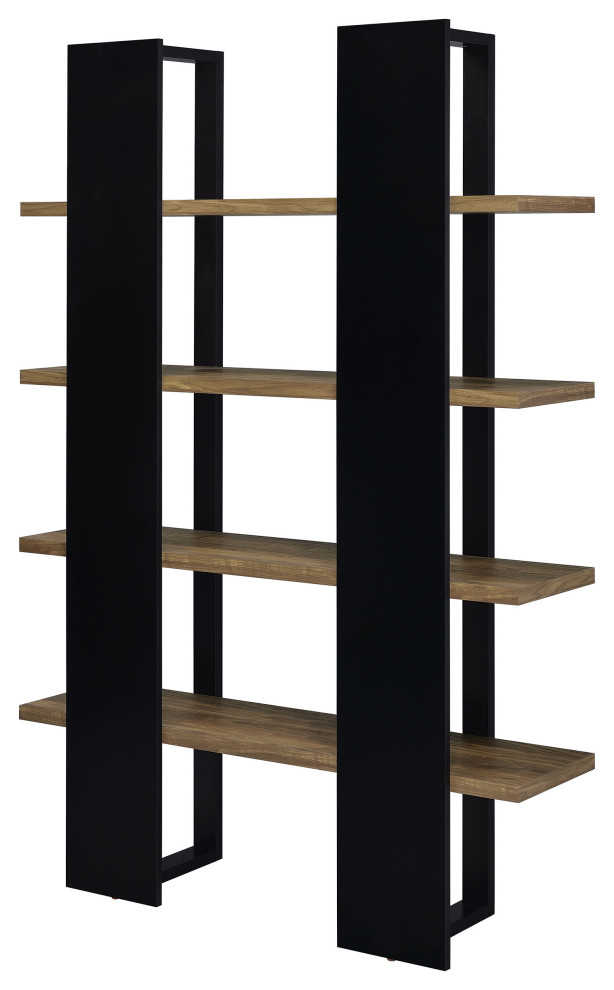 Danbrook Bookcase With 4 Full length Shelves Bookcase Black   Modern   Bookcases   by Modon  Houzz