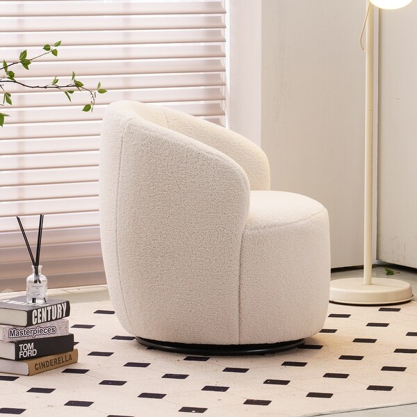 Teddy Fabric Upholstery Barrel Chair Swivel Chair