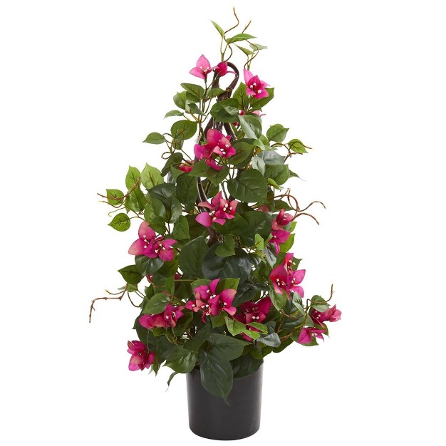 Nearly Natural 24 in Bougainvillea Artificial Climbing Plant