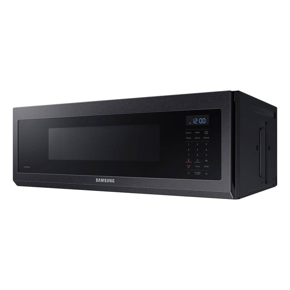  Smart SLIM 30 in 11 cu ft FingerprintResistant Black Stainless Steel 1100W OvertheRange Microwave with 400 CFM