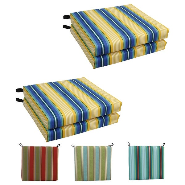 20-inch by 19-inch Patterned Outdoor Chair Cushions (Set of 4)