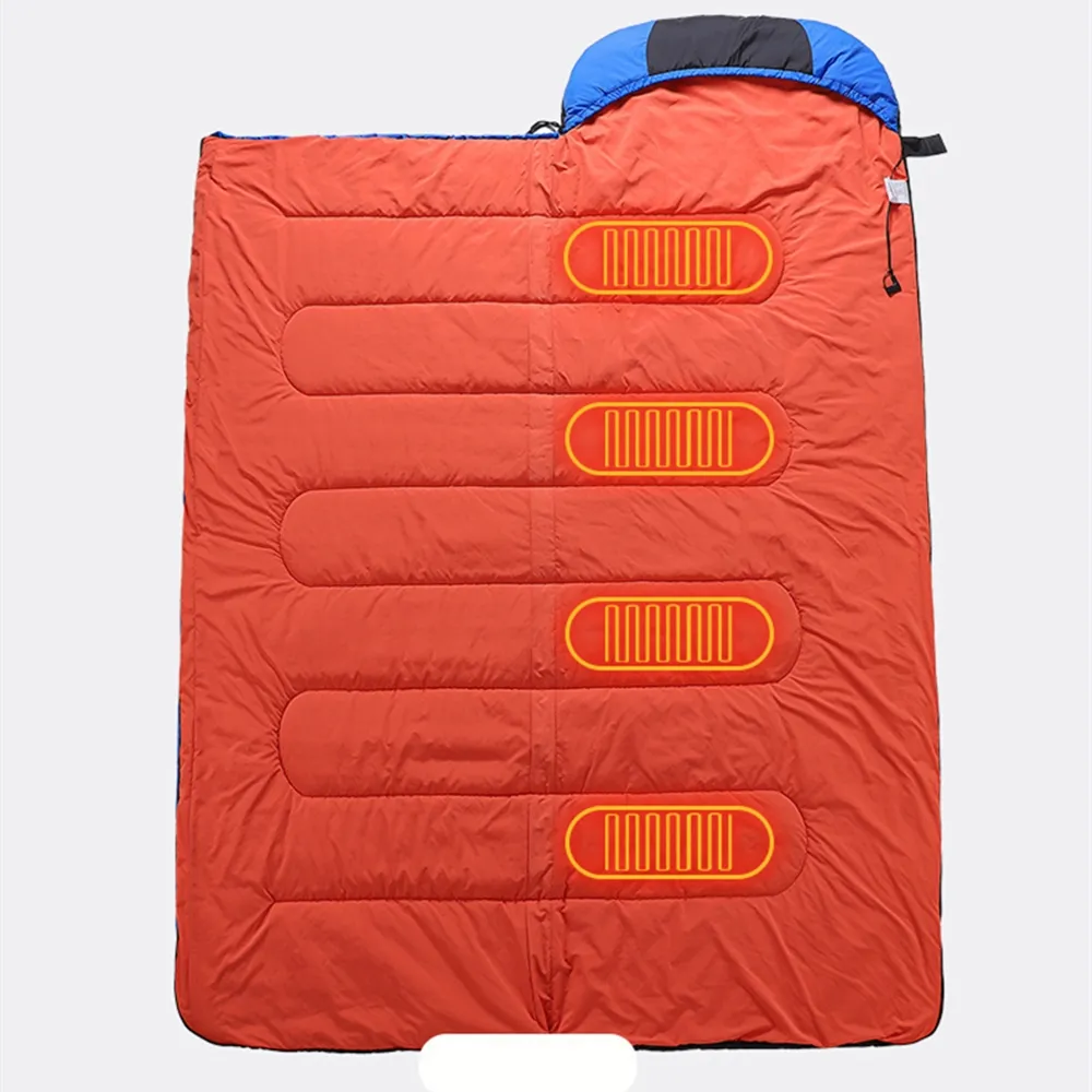 USB Power Thermal heating system self warming Camping waterproof electric heated winter sleeping bag